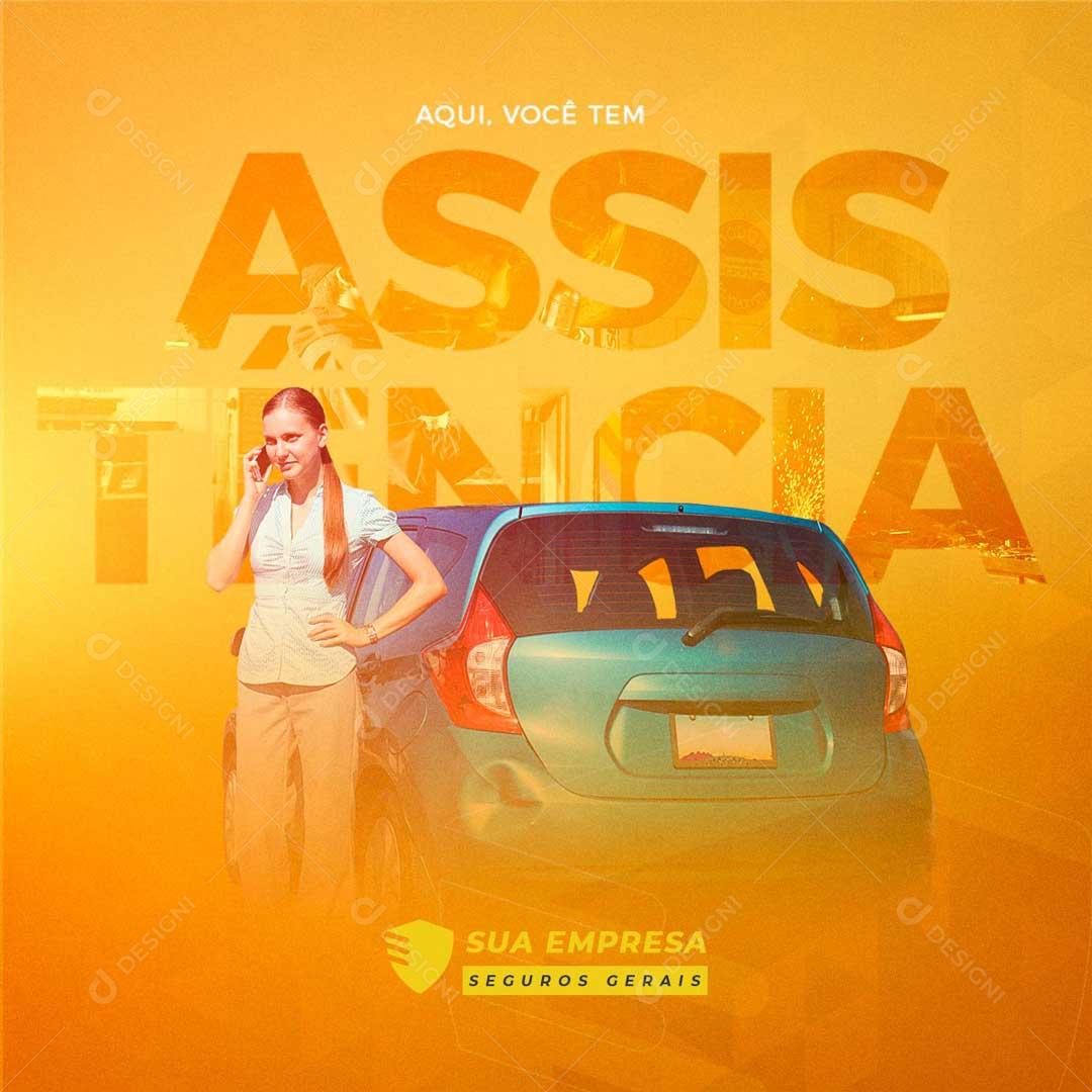 Assistência Técnica Aqui Você Tem Social Media PSD Editável