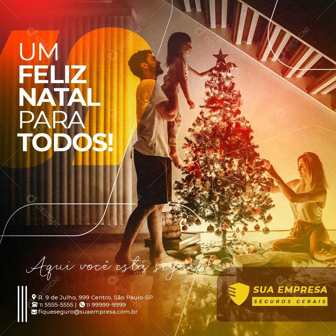 Um Feliz Natal Para Todos Social Media PSD Editável