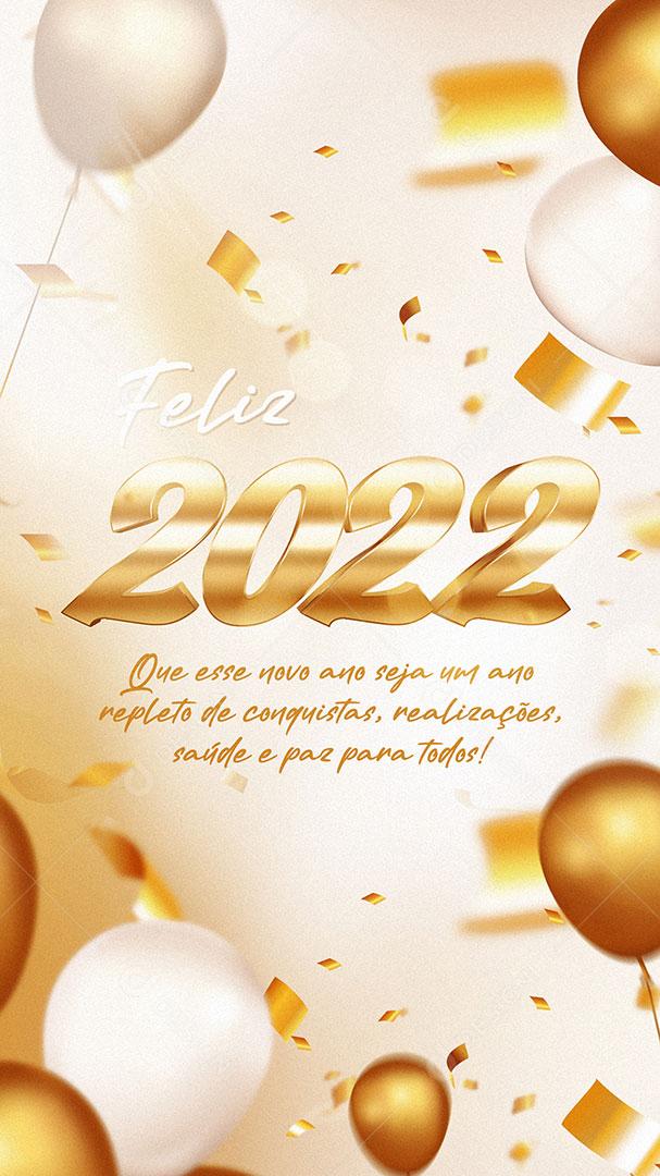 Post Stories Ano Novo Social Media PSD Editável