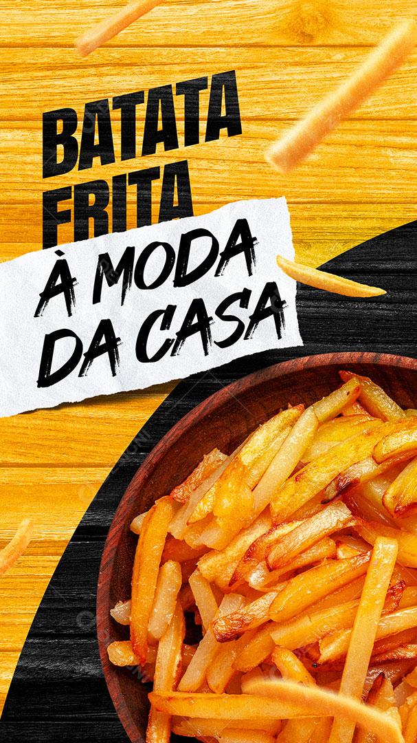 Post Stories Bares Batata Frita Social Media PSD Editável