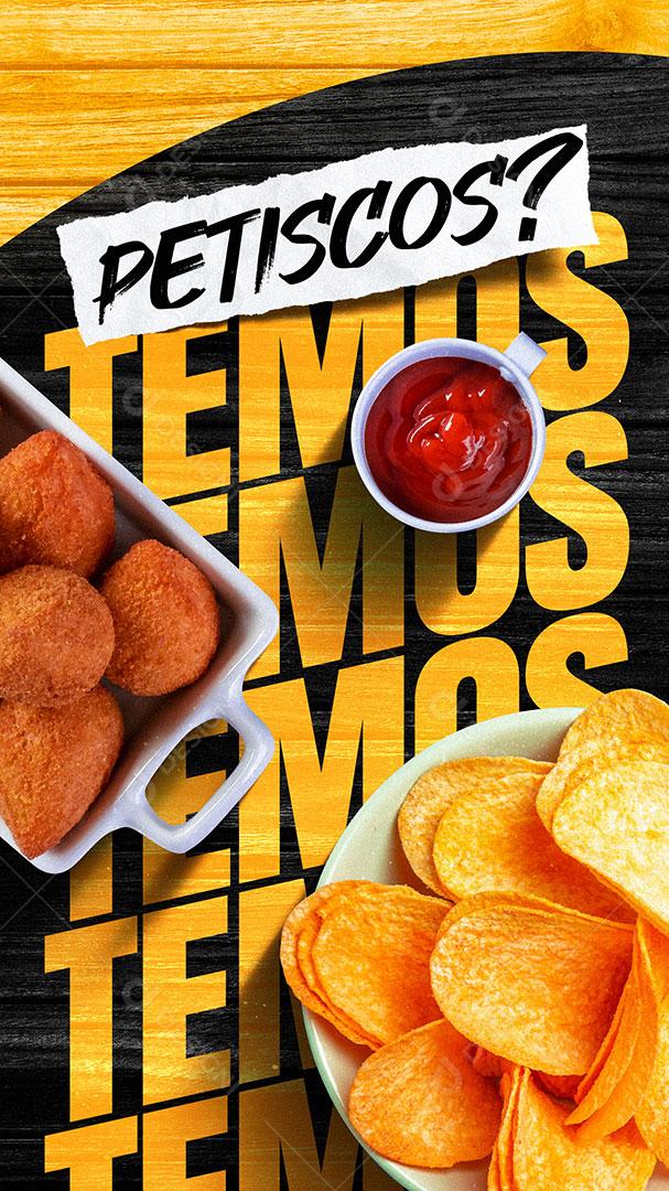 Post Stories Bares Temos Petiscos Social Media PSD Editável
