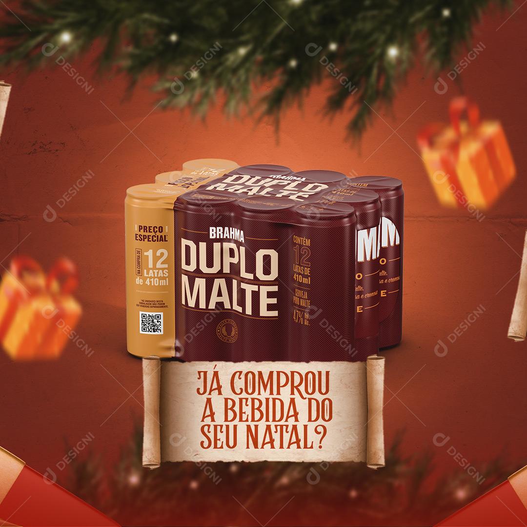 Social Media Já Comprou A Bebida  Do Seu Natal PSD Editável