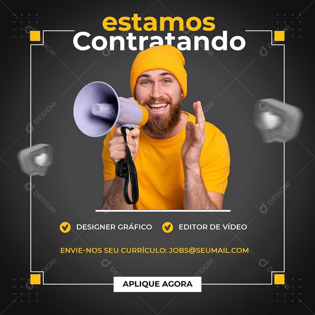 Vagas de Emprego Social Media PSD Editavel