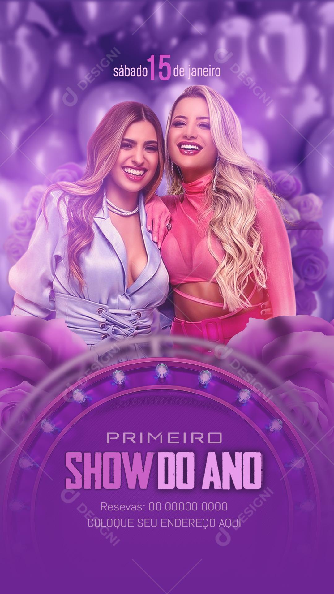 Social Media Primeiro Show Do Ano Agenda Flyers PSD Editável