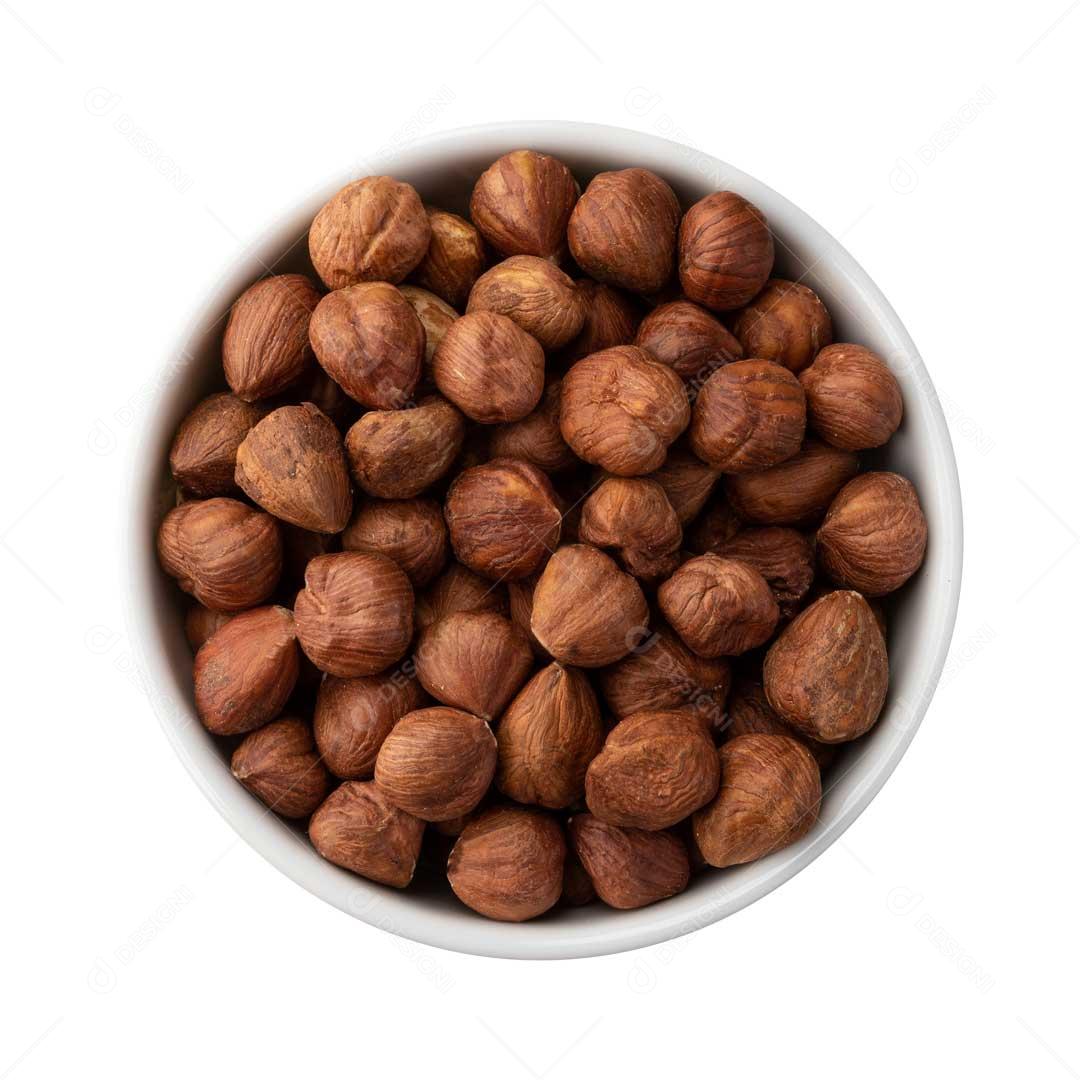 Foto Avelã Sem Casca Bowl Branco Top Imagem JPG