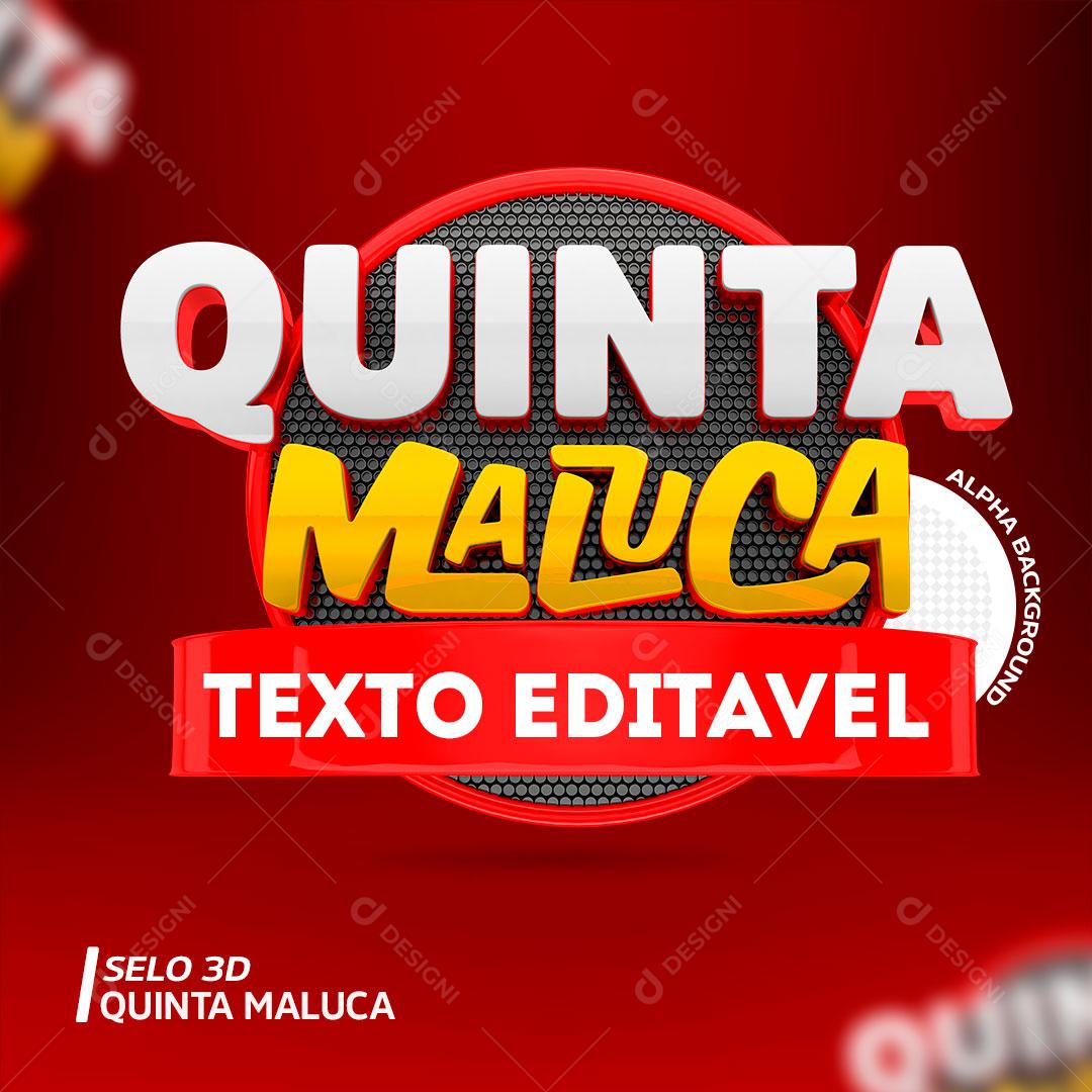 Quinta Maluca Selo 3D Para Composição PSD Editável