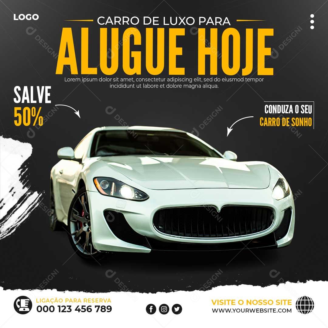 Post Feed Concessionária Alugue Carros PSD Editável