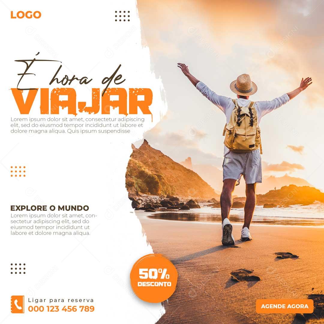 Post Feed Agencia De Viagens Férias  Pelo Mundo PSD Editável