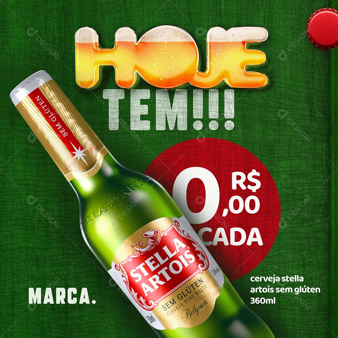 Social Media Hoje Tem Stella Artois 330 Ml Bebida PSD Editável