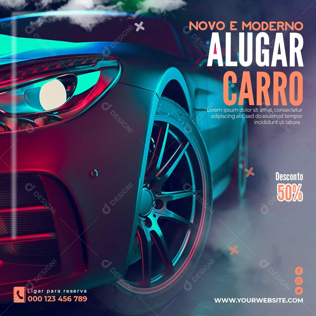 Post Feed Aluguel De Carros Online PSD Editável