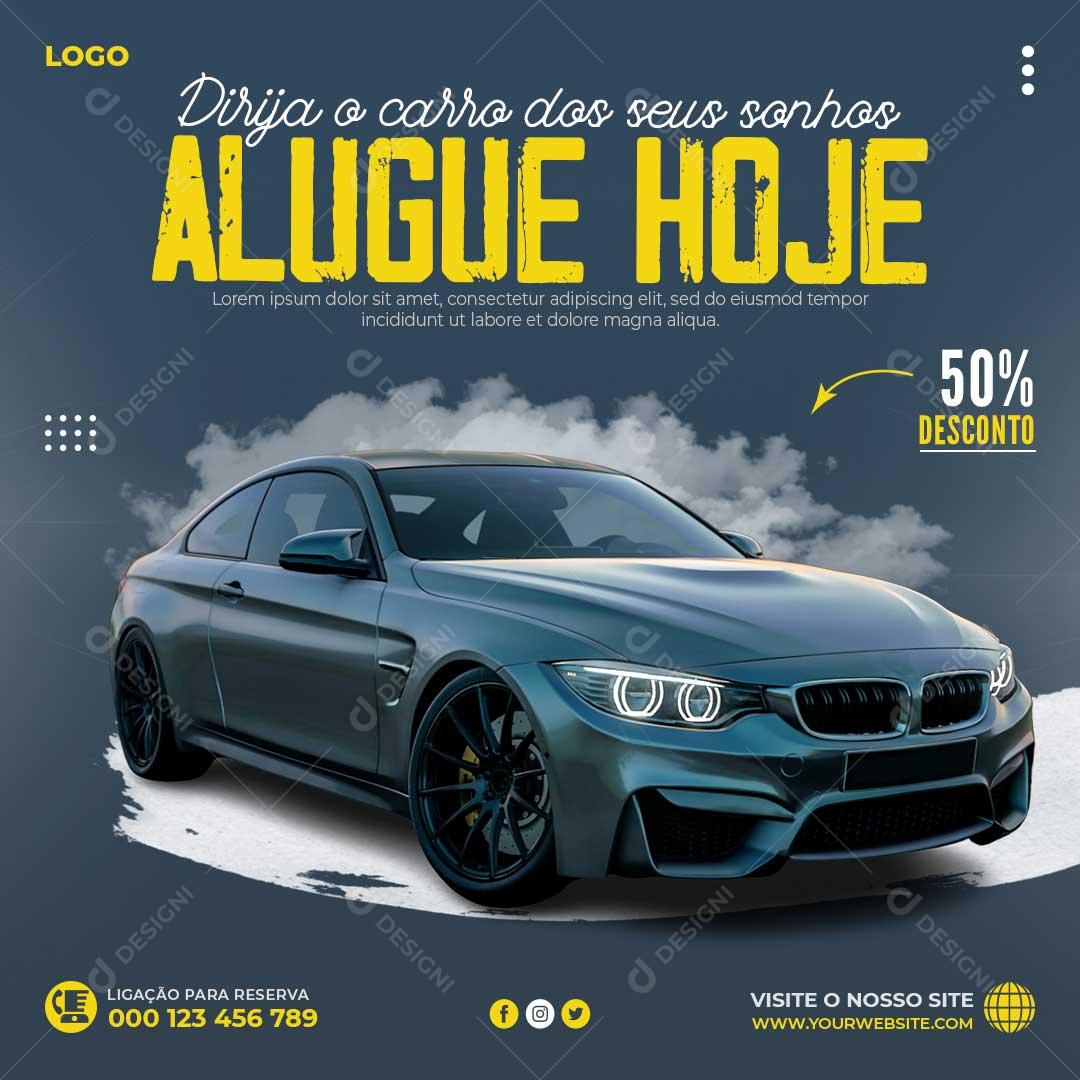 Post Feed Para Aluguel De Carros Moderno PSD Editável