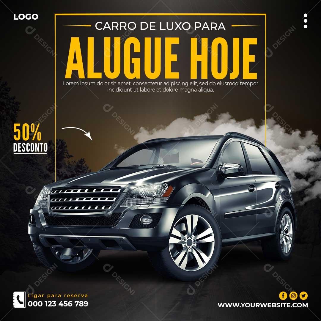 Post Feed Para Aluguel De Carros  PSD Editável