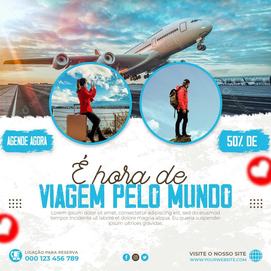 Post Feed Agencia De Viagens Férias PSD Editável