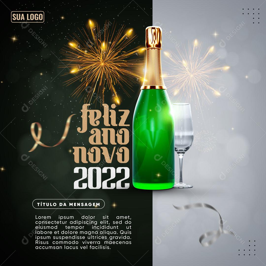 Feliz Ano Novo Révellion 2022 Social Media PSD Editável