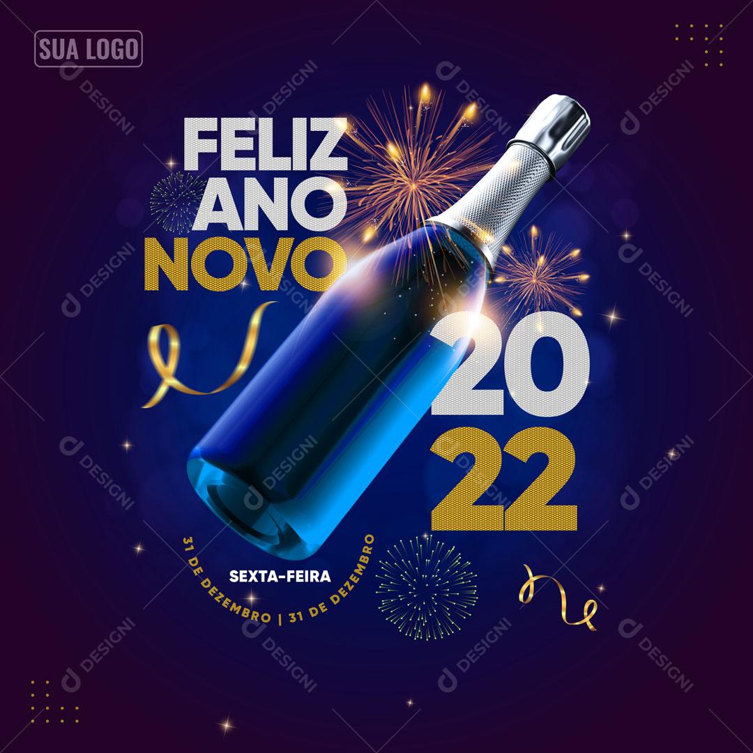 Feliz Ano Novo Révellion 2022 Social Media PSD Editável