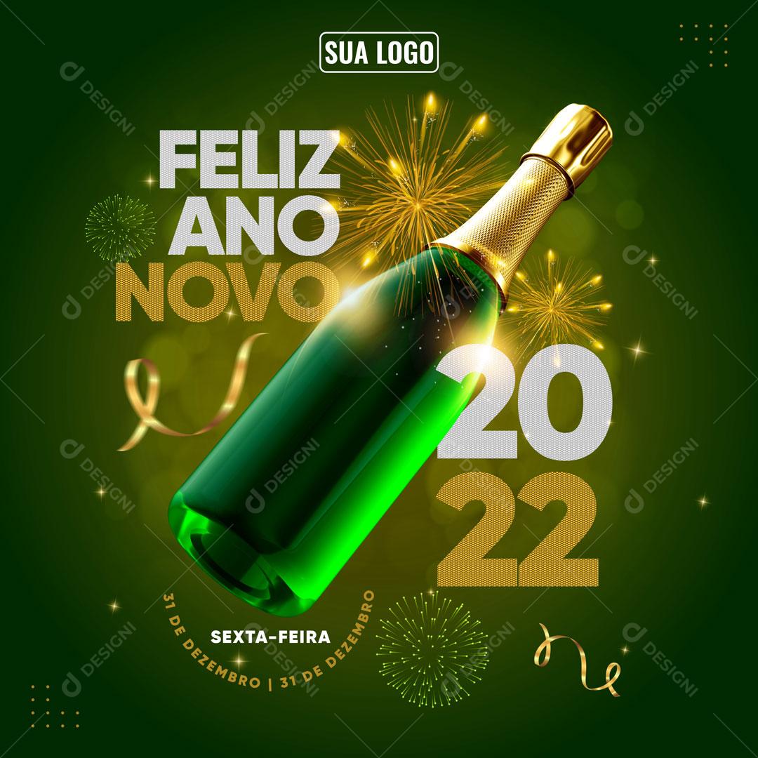 Feliz Ano Novo Révellion 2022 Social Media PSD Editável