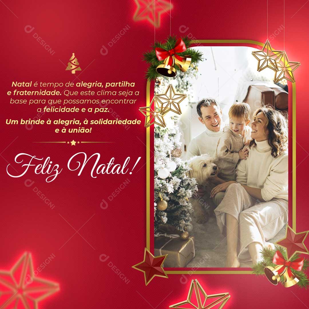 Feliz Natal é Tempo De Alegria Social Media PSD Editável