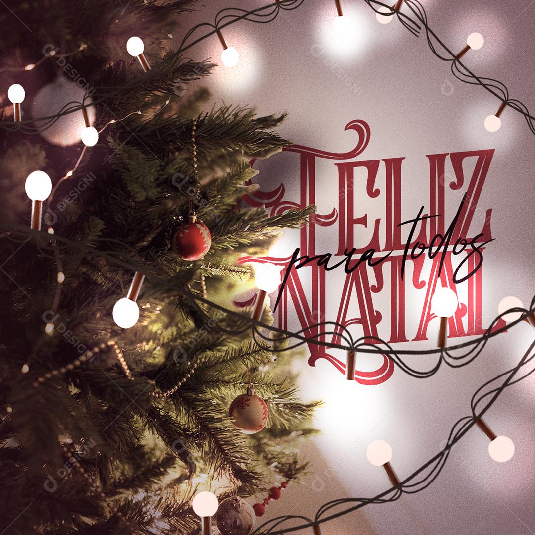 Social Media Feliz Natal Para Todos PSD Editável