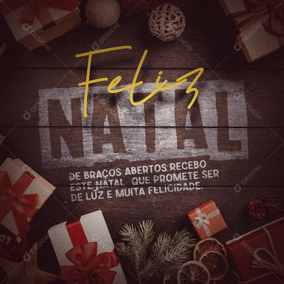 Social Media De Braços Abertos Recebo Este Natal PSD Editável