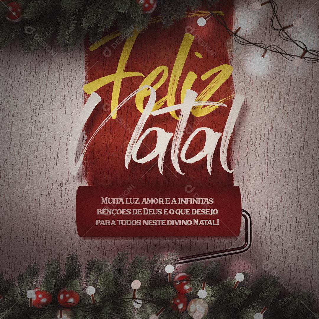 Feliz Natal Muita Luz E Infinita Bênções De Deus Social Media PSD Editável