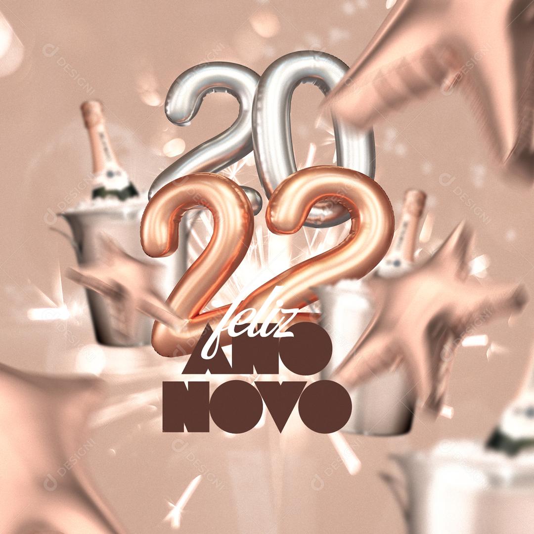 Ano Novo 2022 Feliz Ano Novo Social Media PSD Editável