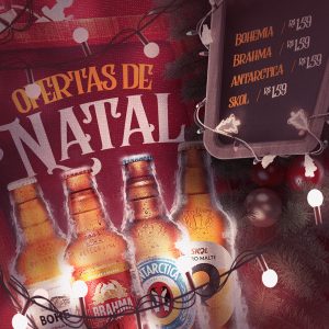Social Media Ofertas De Natal Bebidas PSD Editável