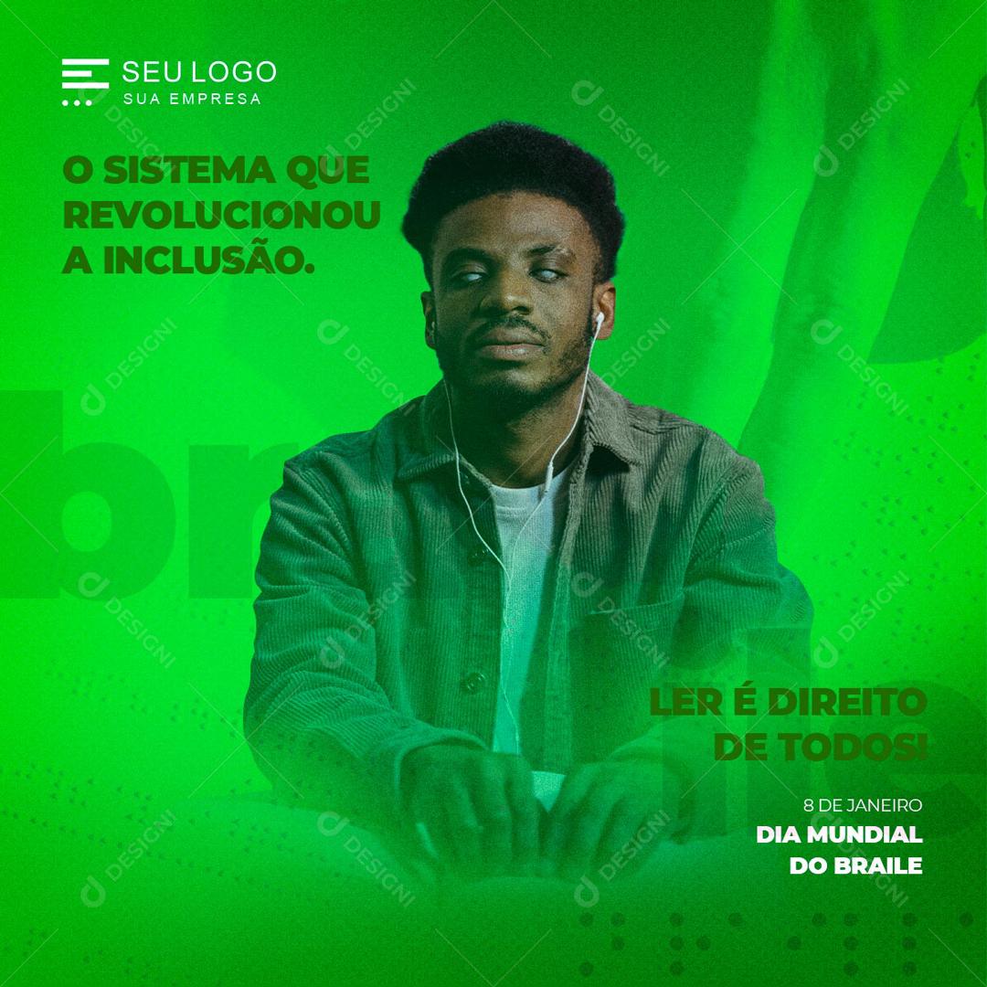 The System That Revolutionizes Inclusion Reading is Everyone's Right Social Media Editable PSD