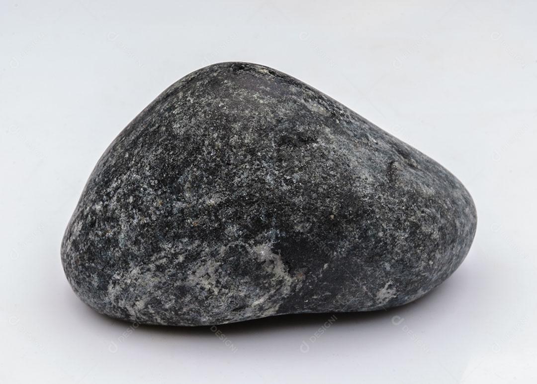 Pedra De Massagem Preta Relaxante Isolada Em Fundo Neutro 5 Imagem JPG