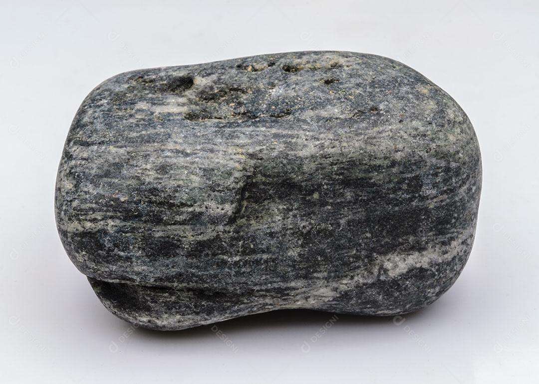 Pedra De Massagem Preta Relaxante Isolada Em Fundo Neutro 3 Imagem JPG