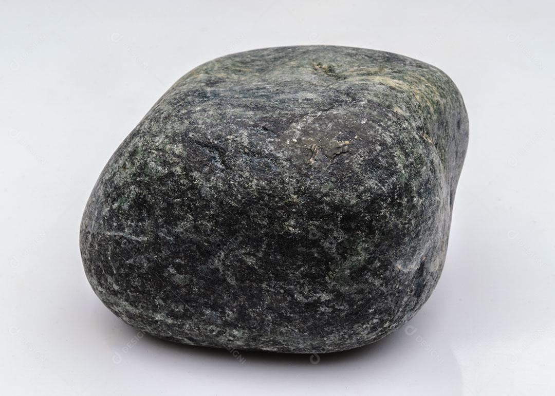 Pedra De Massagem Preta Relaxante Isolada Em Fundo Neutro Imagem JPG