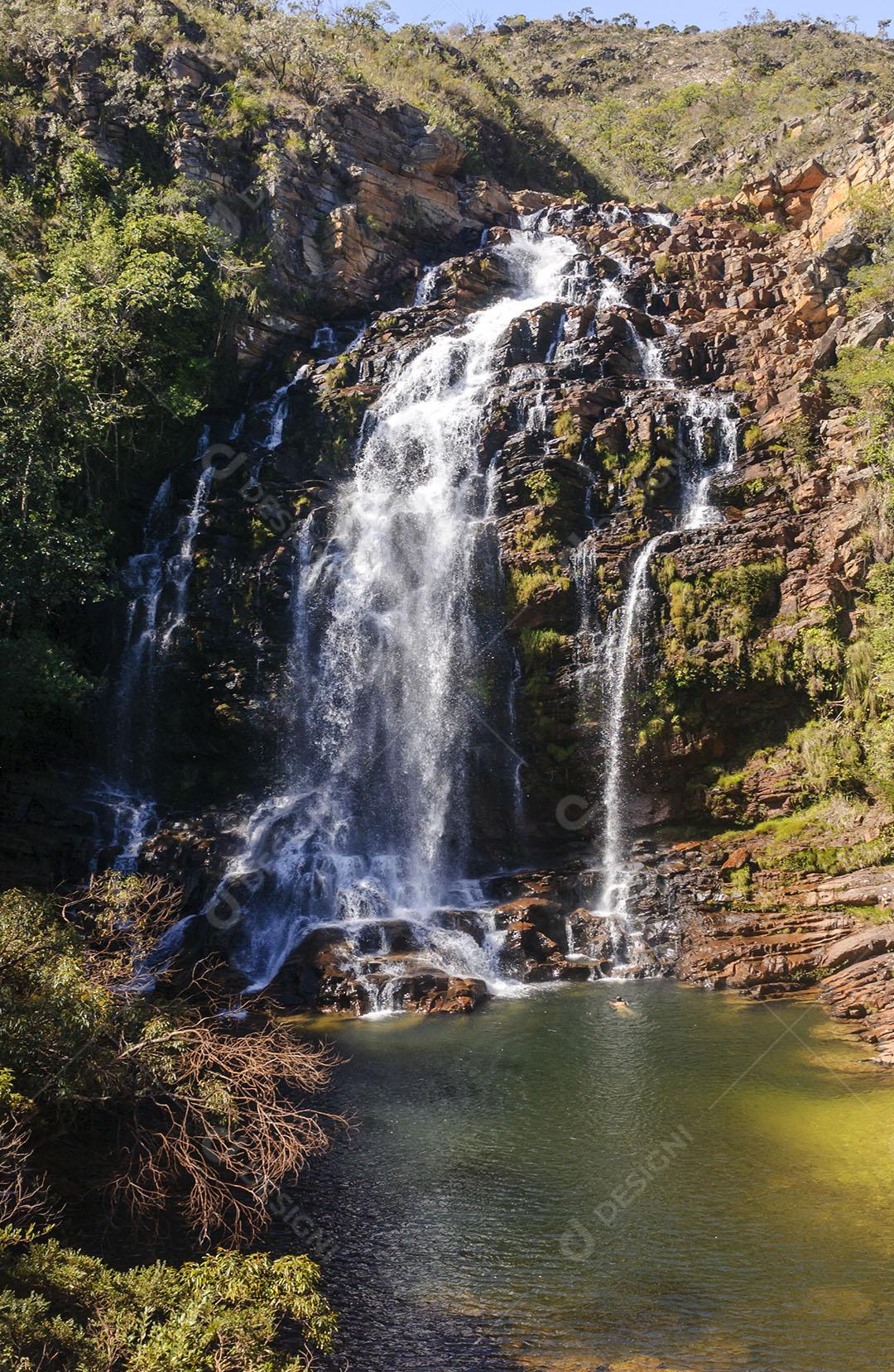 Cachoeira Da Serra Morena No Parque Nacional Da Serra Do Cipó 6 Imagem JPG
