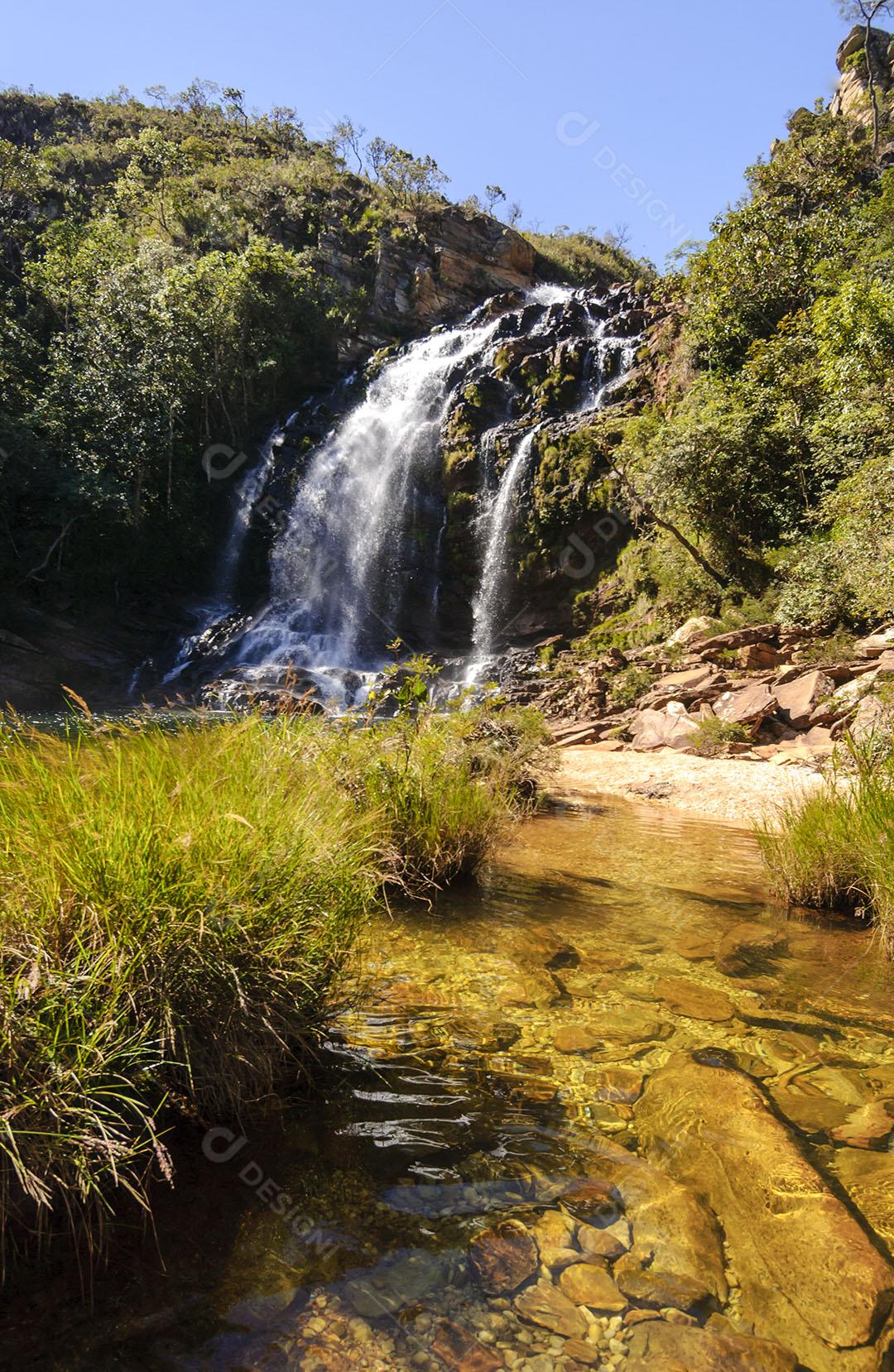 Cachoeira Da Serra Morena No Parque Nacional Da Serra Do Cipó Minas Gerais 4 Imagem JPG