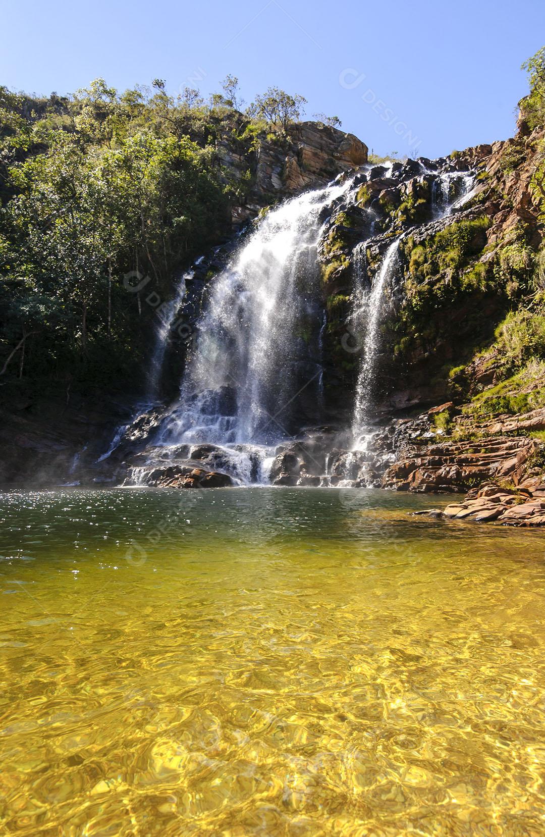 Cachoeira Da Serra Morena No Parque Nacional Da Serra Do Cipó Minas Gerais 3 Imagem JPG