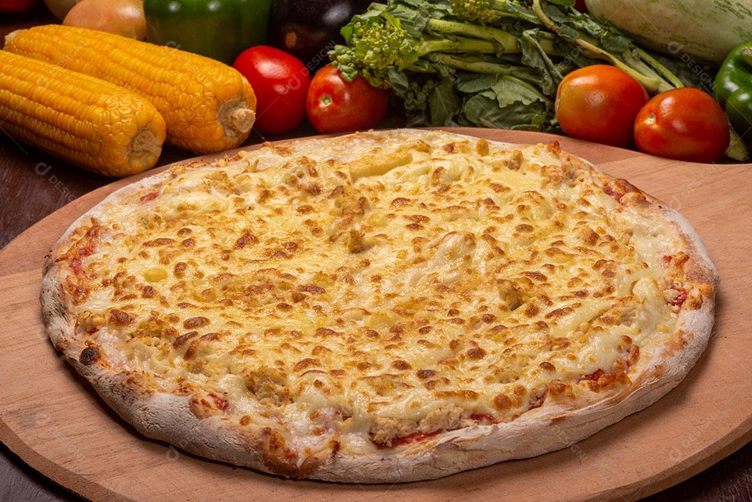 Pizza De Frango E Mussarela 1 Imagem JPG