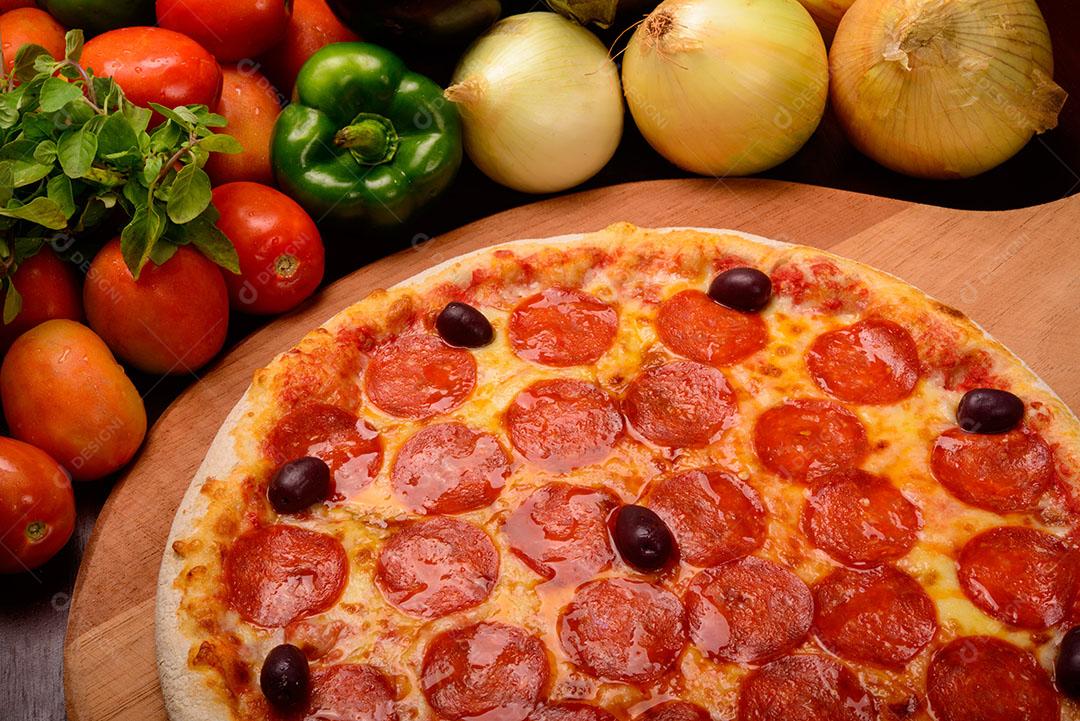 Pizza De Calabresa 3 Imagem JPG