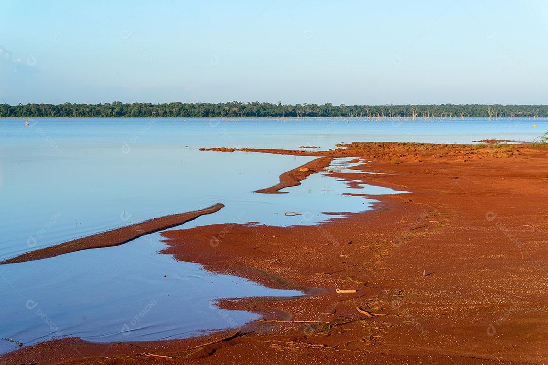 Lago Da Barragem De Itaipu Na Estação Seca Imagem JPG