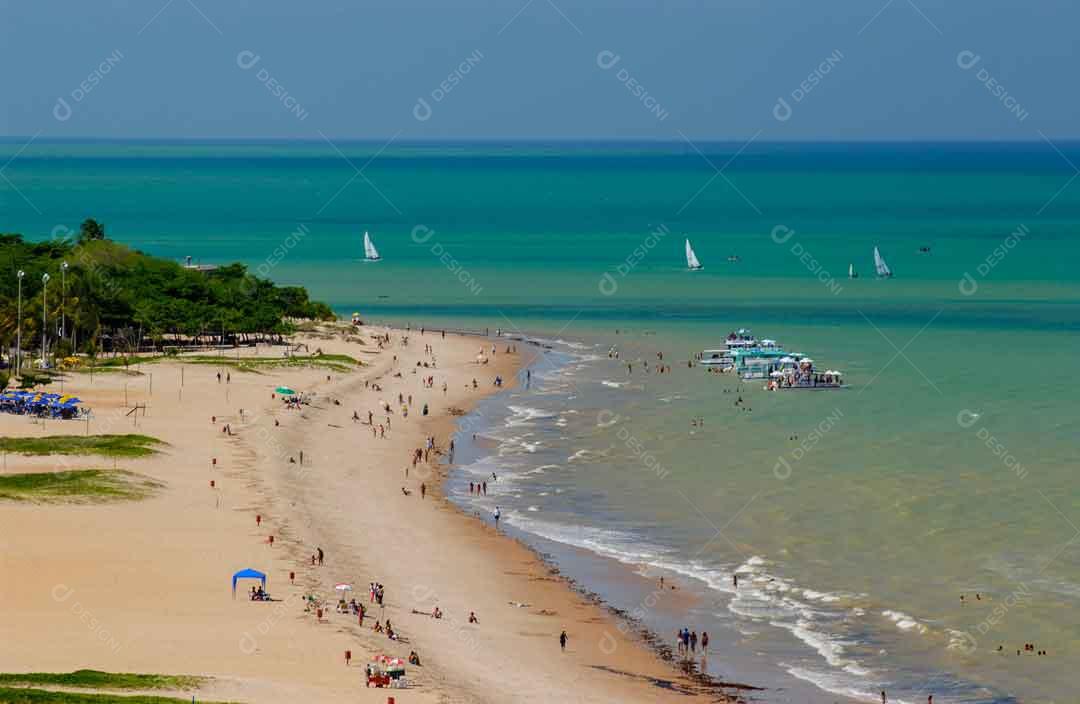 Joao Pessoa Paraiba Cidade Vista Da Praia Com Coqueiro Imagem JPG