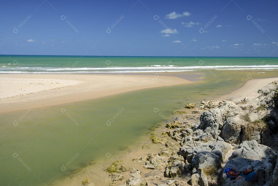 Ondas na Praia da Barra de Gramame João Pessoa Paraíba Brasil Imagem JPG