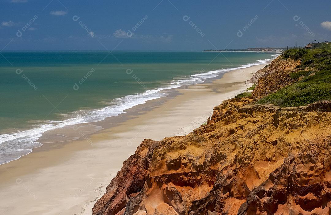 Foto Falésia Vermelha Praia Bela Conde Paraíba Litoral Nordeste Brasil Imagem JPG