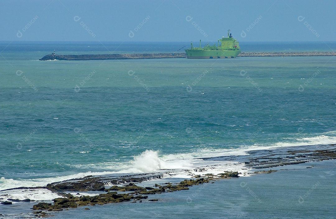Pessoas Água Areia Recifes Fundo Praia Boa Viagem Recife Pernambuco Imagem JPG
