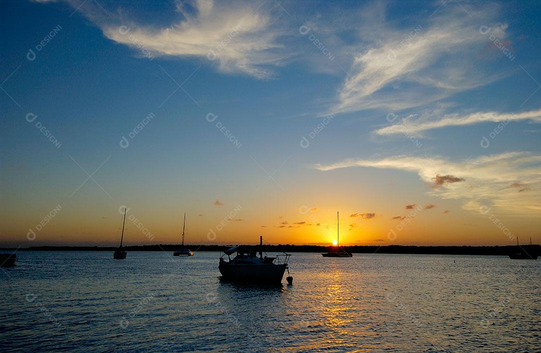 Pôr do Sol na Famosa Praia do Jacaré Cabedelo Imagem JPG