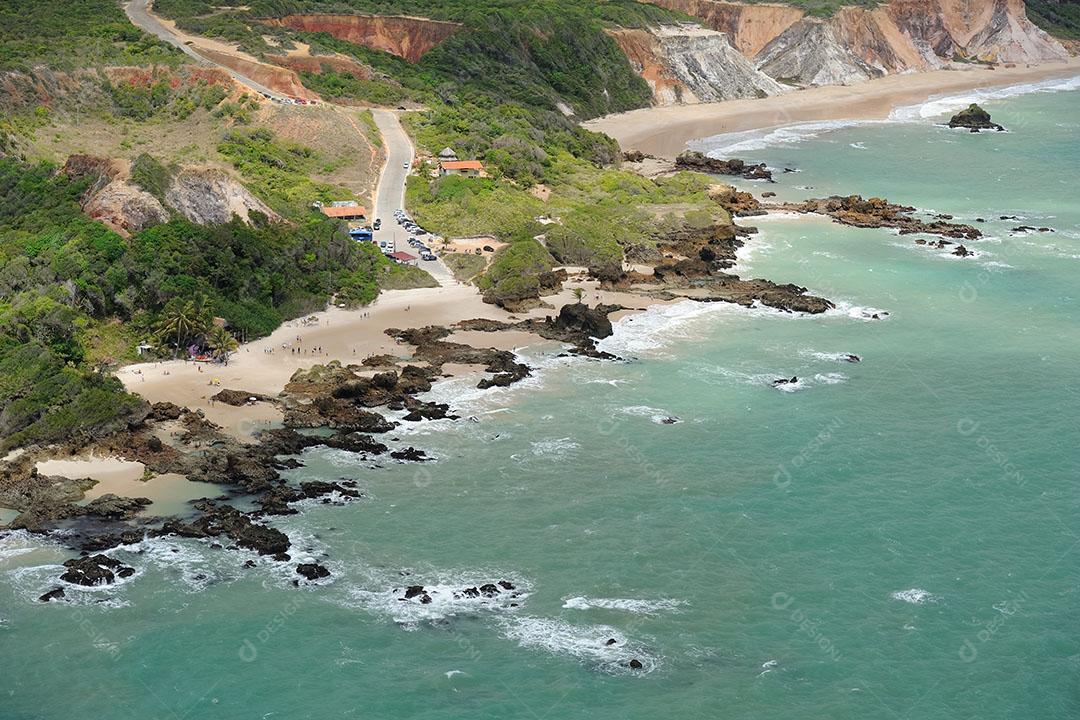 Praia de Tambaba Conde Naturista do Nordeste do Brasil Vista Aérea Imagem JPG