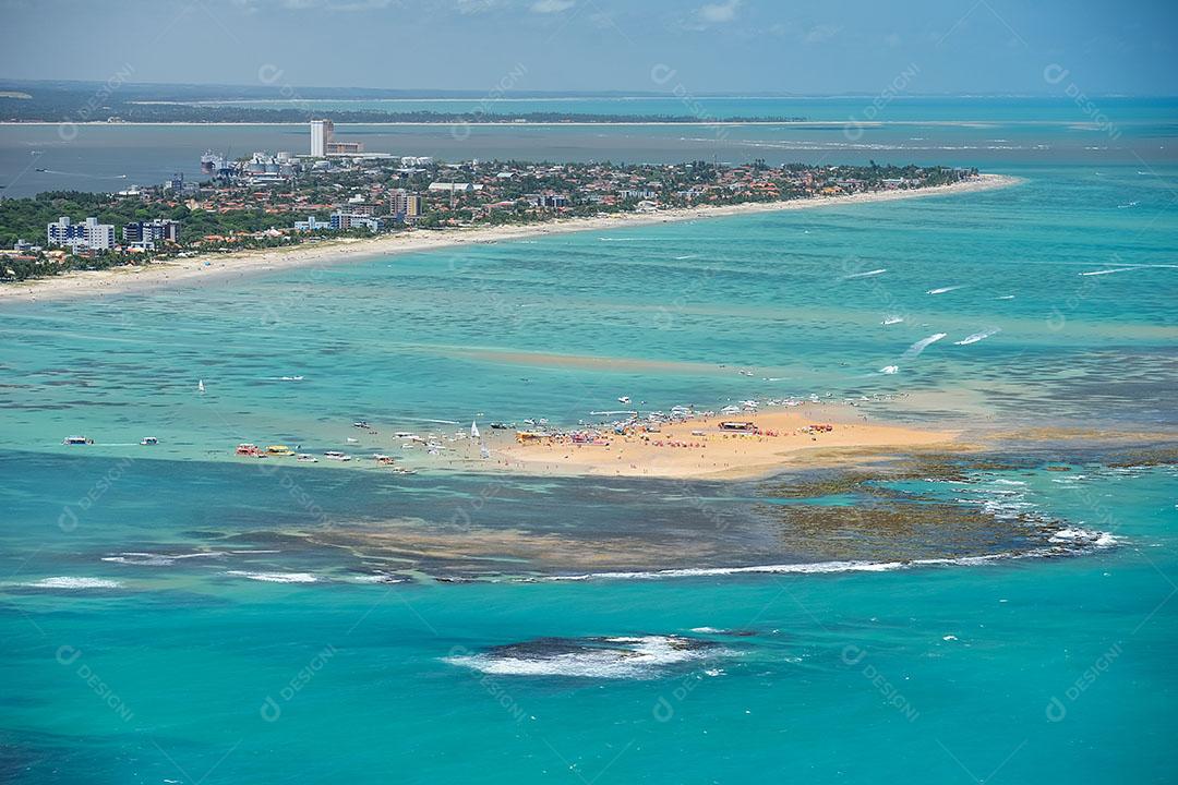 Praia de Tambaba Conde Naturista do Nordeste do Brasil Vista Aérea Imagem JPG