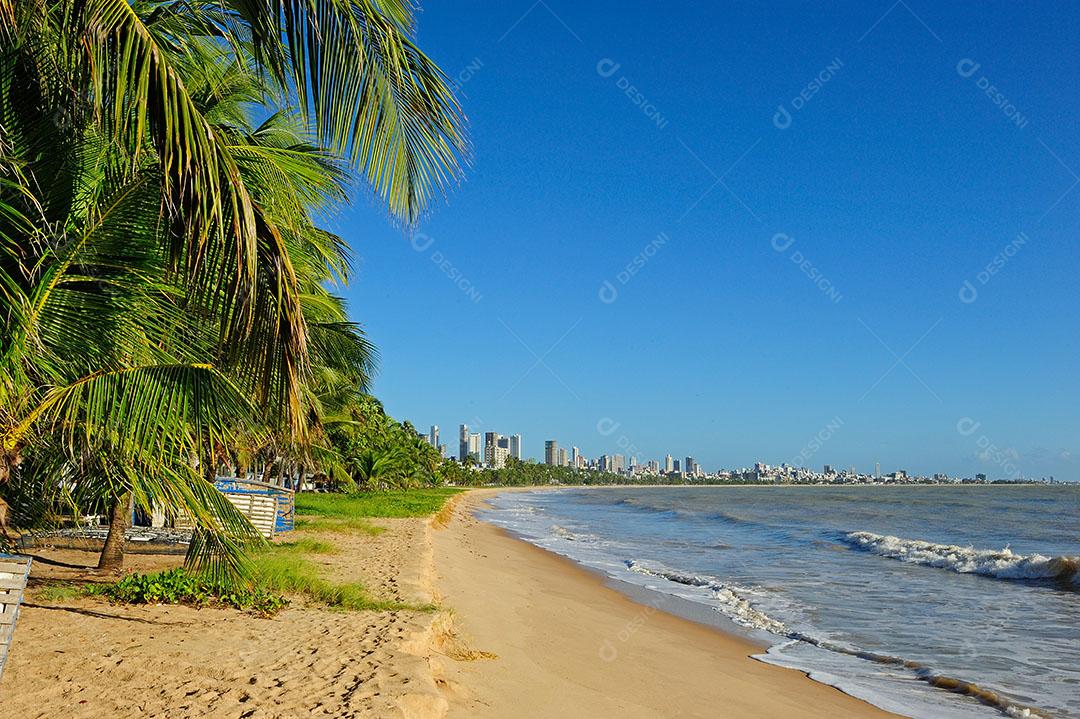 Praia do Cabo Branco Em João Pessoa Estado da Paraíba Brasil Imagem JPG