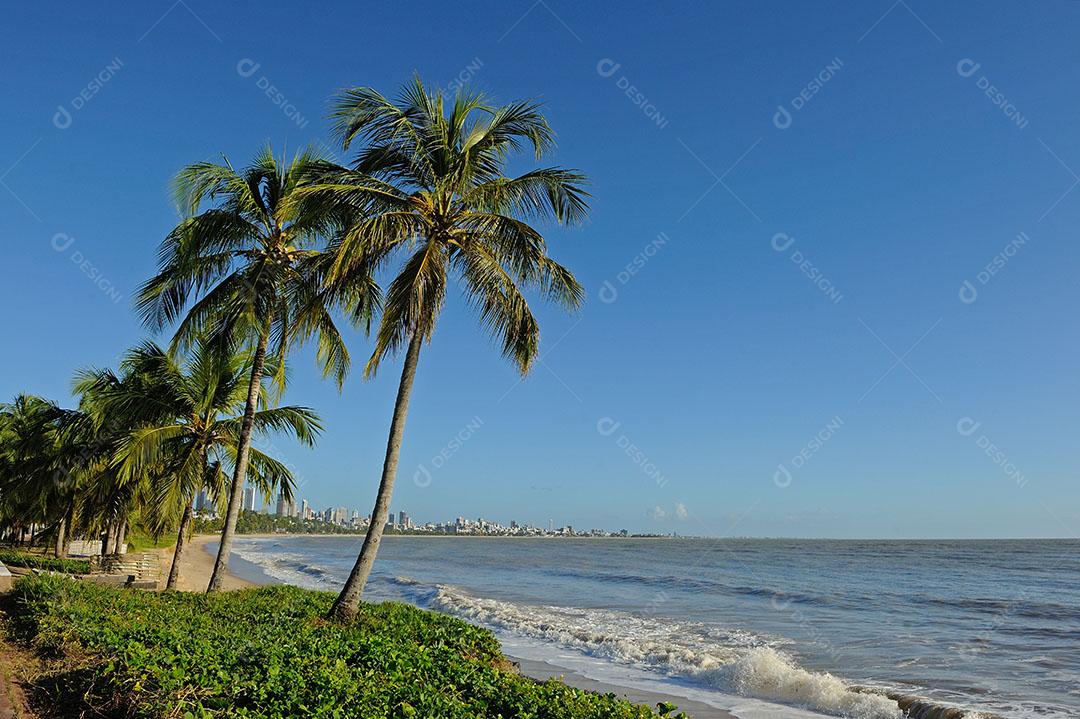 Praia do Cabo Branco Em João Pessoa Estado da Paraíba Brasil Imagem JPG