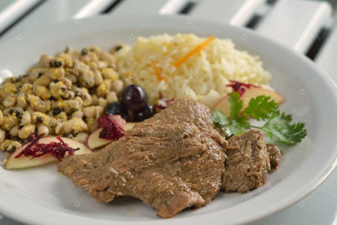 Bife Com Feijão E Arroz