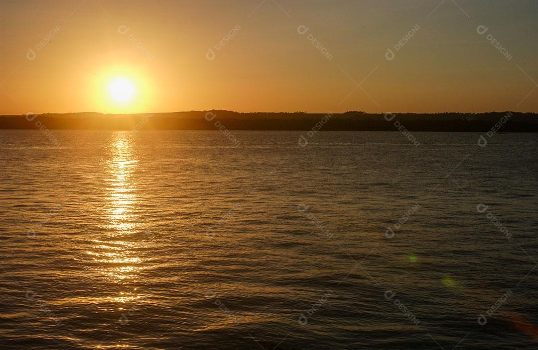 Foto Pôr do Sol Famosa Praia do Jacaré Horizonte Imagem JPG