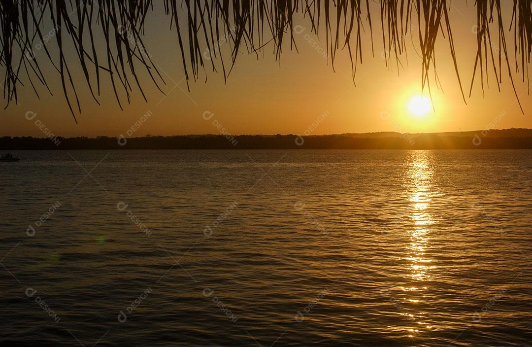 Foto Pôr do Sol Famosa Praia do Jacaré Horizonte Imagem JPG