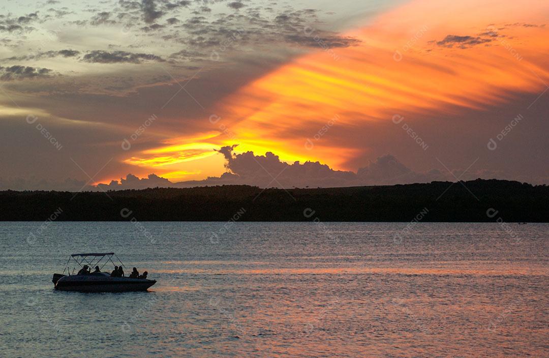Foto Pôr do Sol Famosa Praia do Jacaré Horizonte Imagem JPG