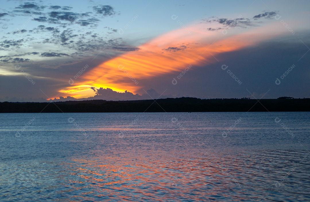 Foto Pôr do Sol Famosa Praia do Jacaré Horizonte Imagem JPG